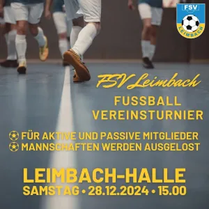 *** Vereinsturnier am 28.12.2024 in der Leimbach-Halle ***