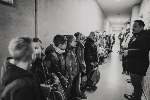 * FSV-Kids waren Einlaufkinder bei  Hannover 96 **